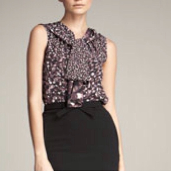 Jean Paul Gaultier multicolored sleeveless blouse with bow detail - Picture 3 of 13